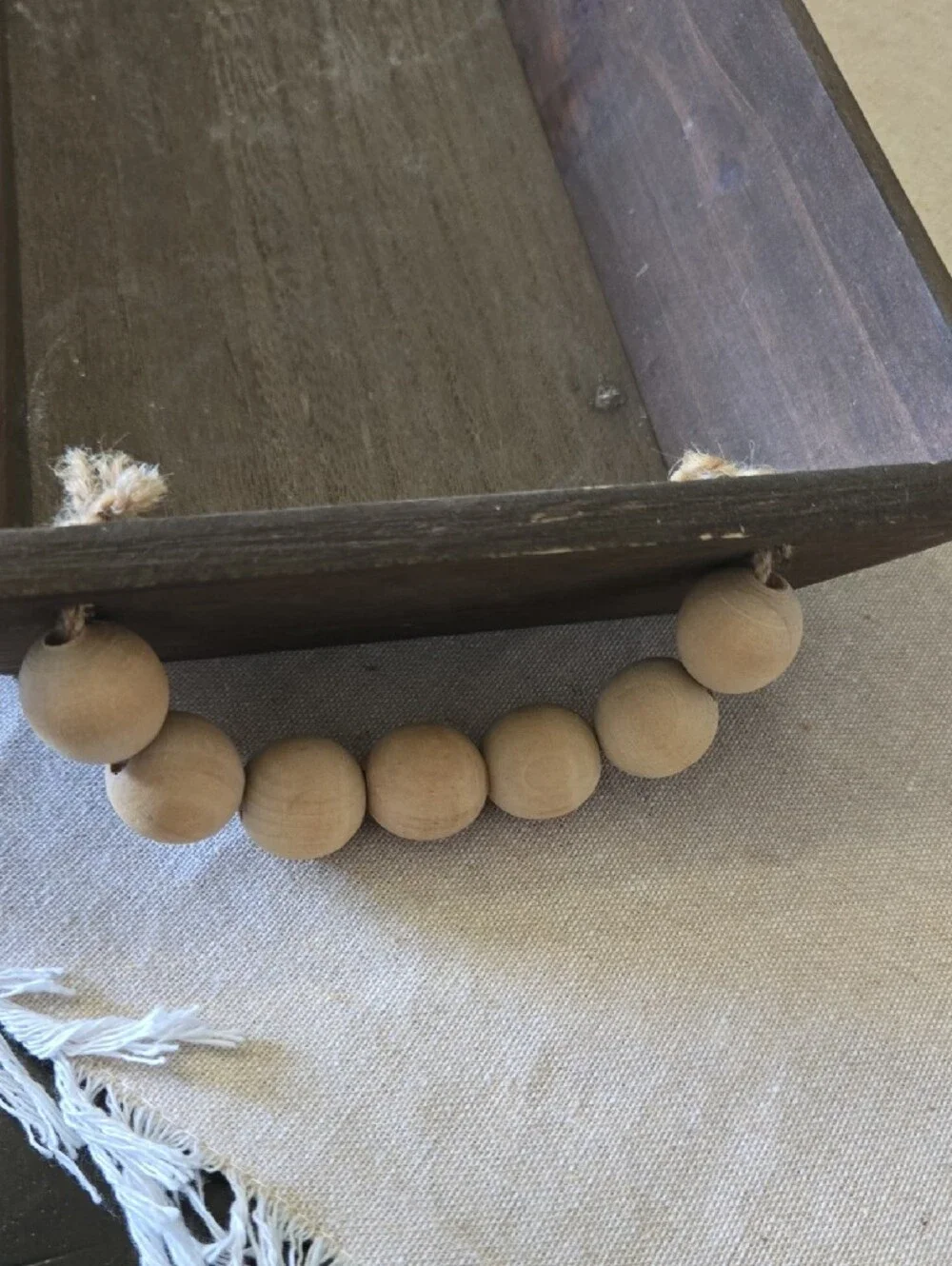 Wooden Decorative Tray in Dark Brown